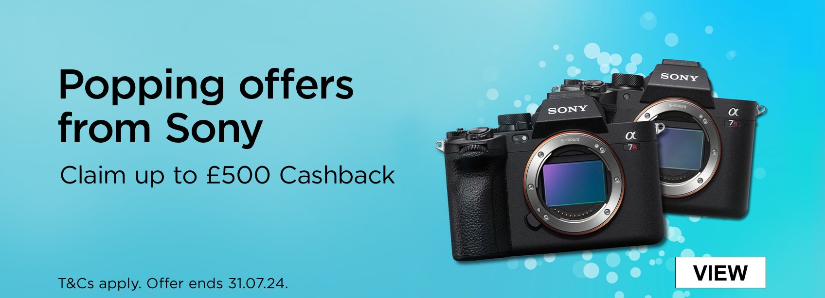 Popping offers from Sony Claim up to £500 Cashback. T&Cs apply. Offer ends 31.07.24