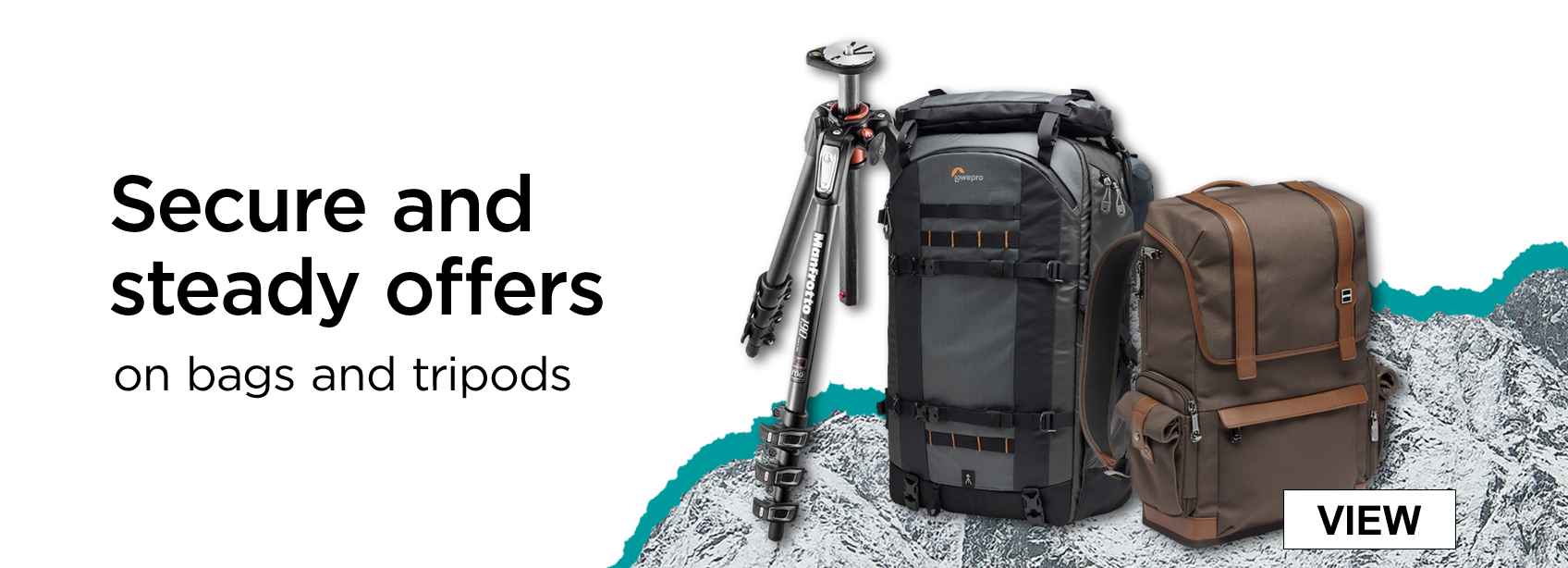 Secure and Steady offers on bags and tripods