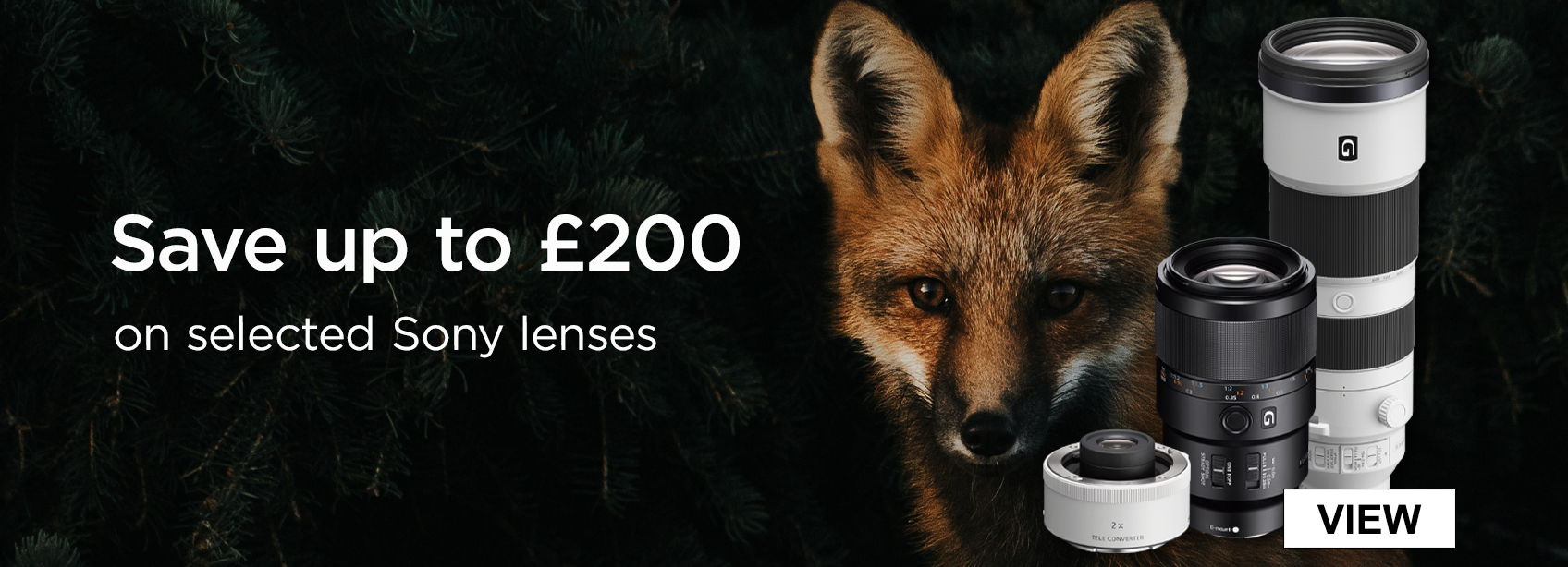 Save up to £200 on selected Sony lenses