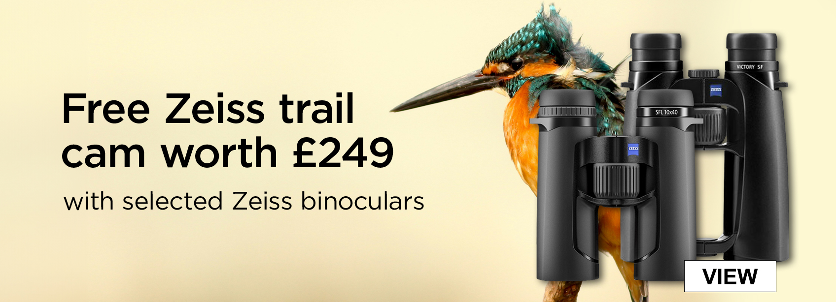 Free Zeiss Trail Camera worth £249 on selected Zeiss Sports Optics